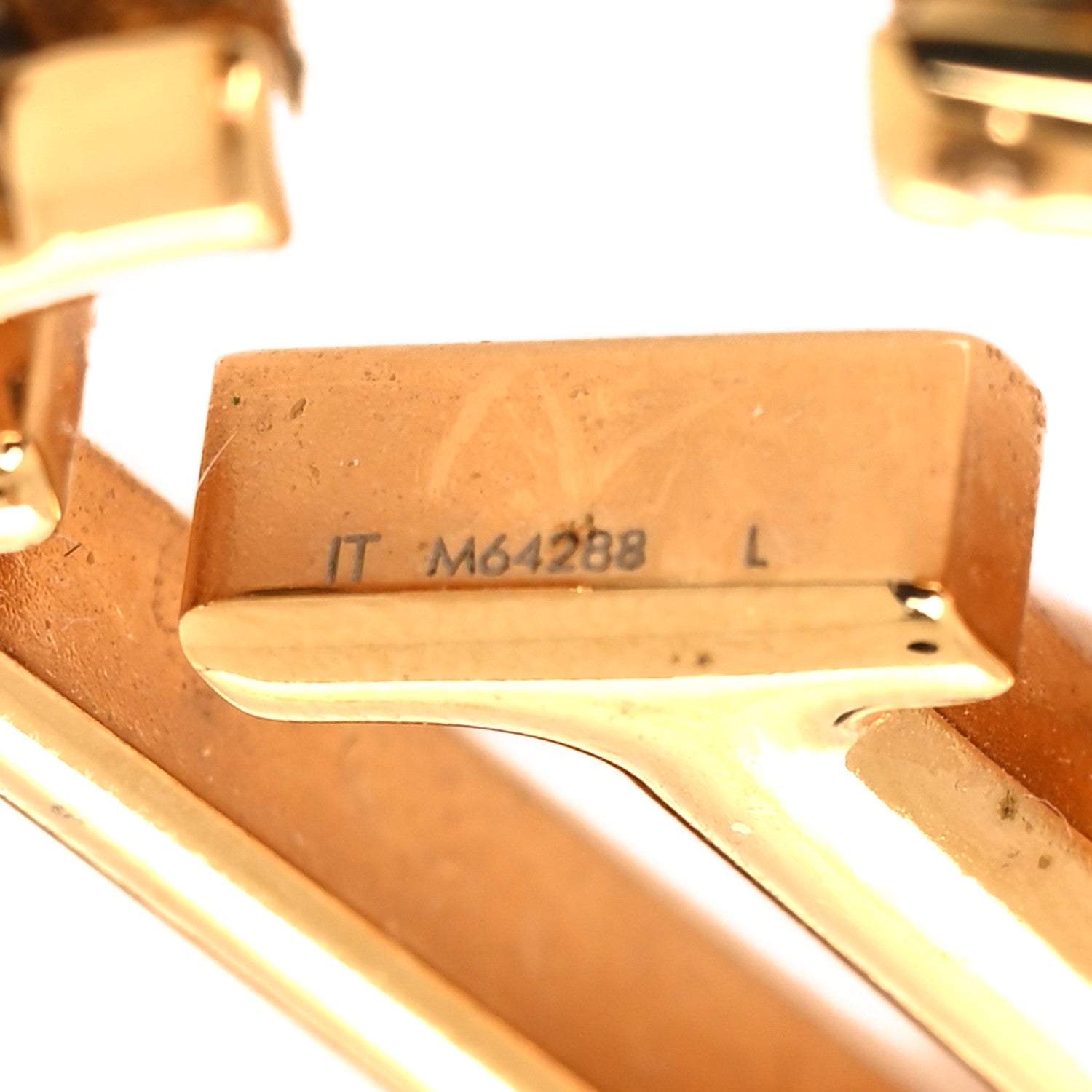 Louis Vuitton Metal Louise Hoop Earrings Gold 4 of 4