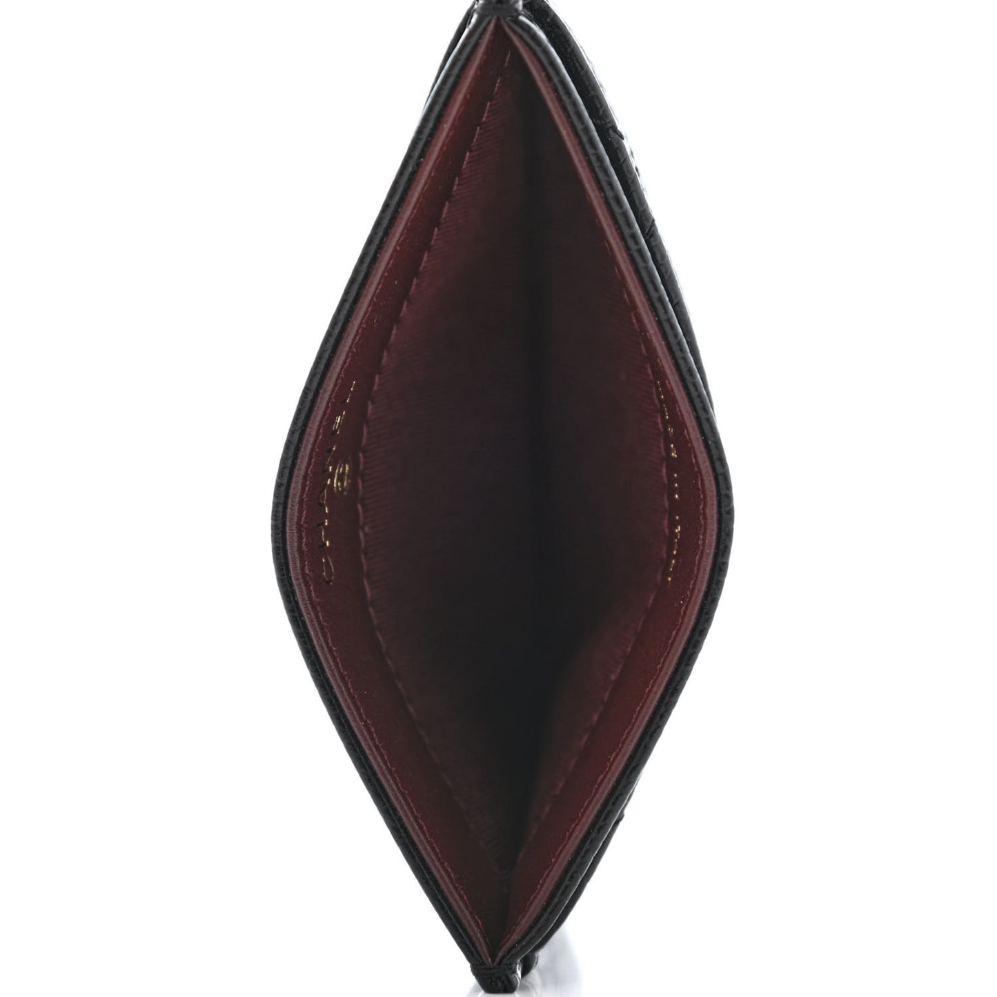 Caviar Quilted Card Holder Black