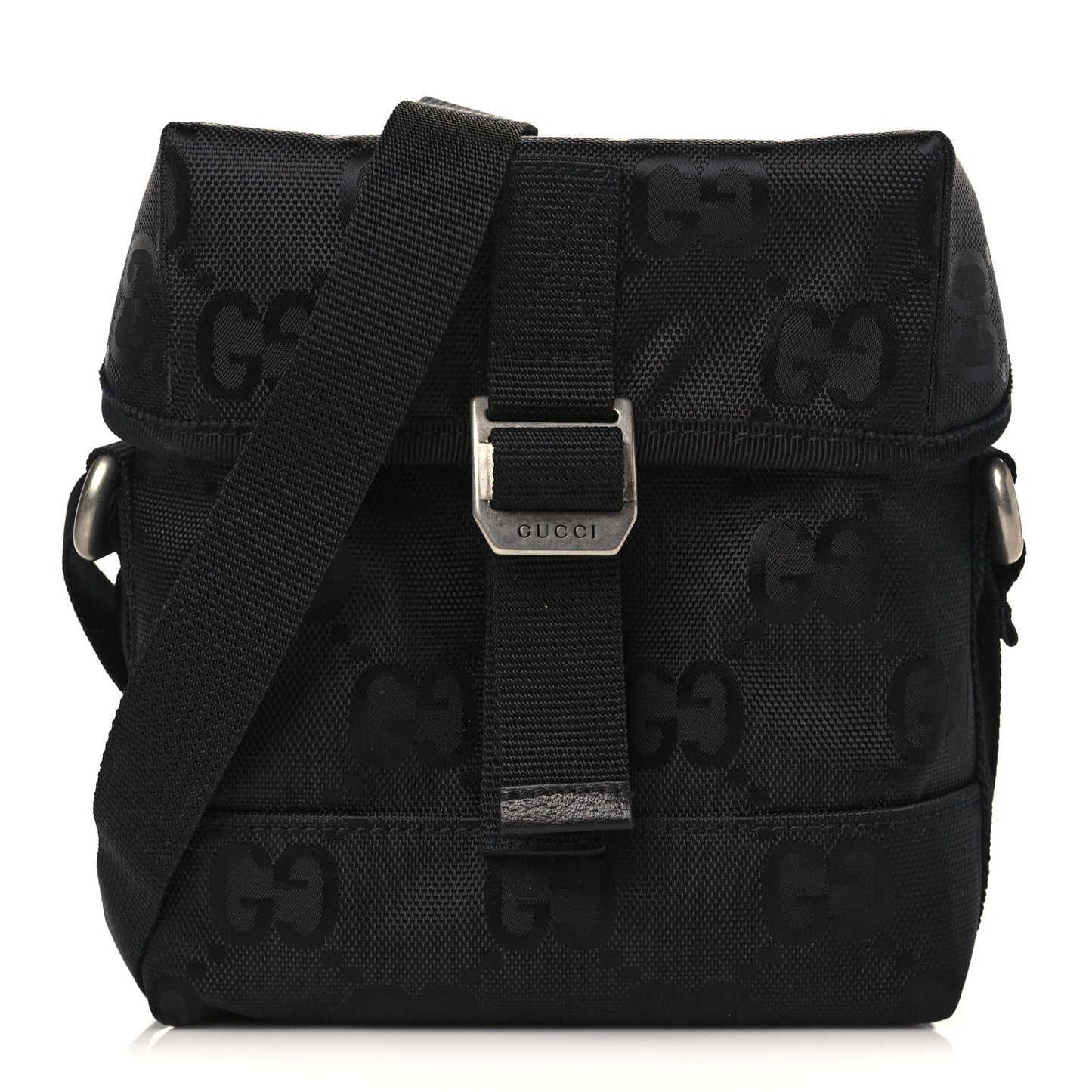 Econyl Nylon Monogram Off The Grid Messenger Bag Black