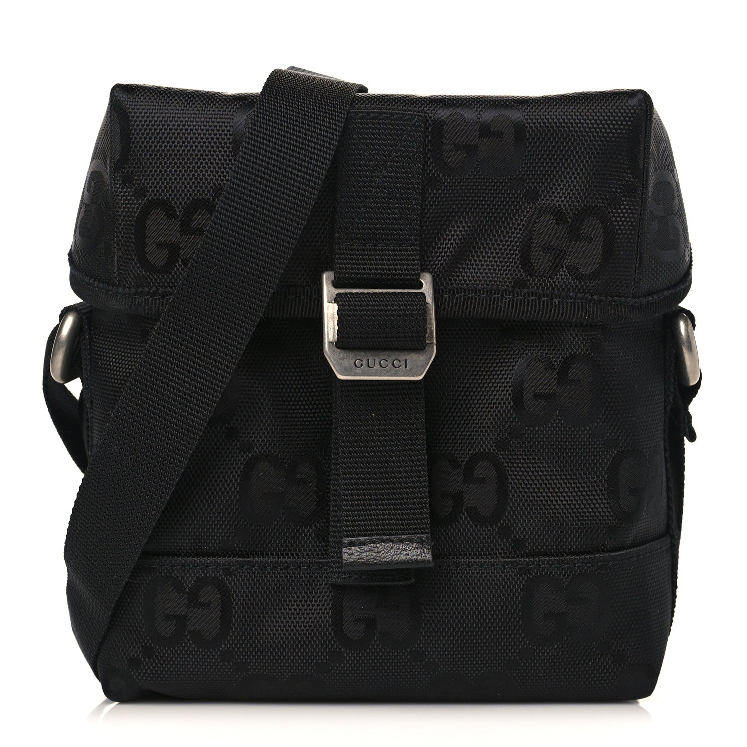 Gucci Econyl Nylon Monogram Off The Grid Messenger Bag Black 1 of 9