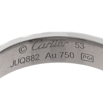 Cartier 18K White Gold 3.5mm LOVE Wedding Band Ring 53 6.25 8 of 10