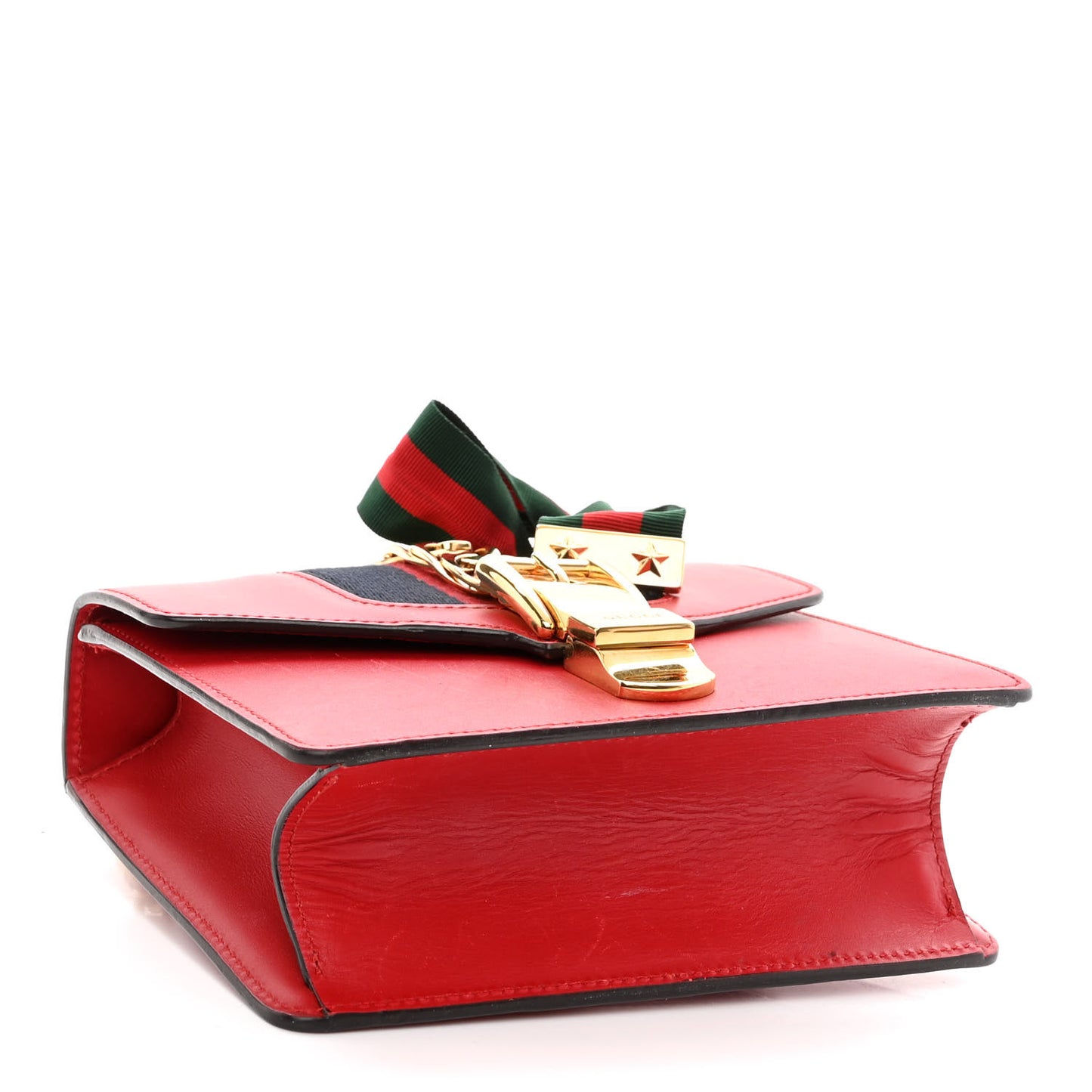 Calfskin Mini Sylvie Chain Shoulder Bag Hibiscus Red