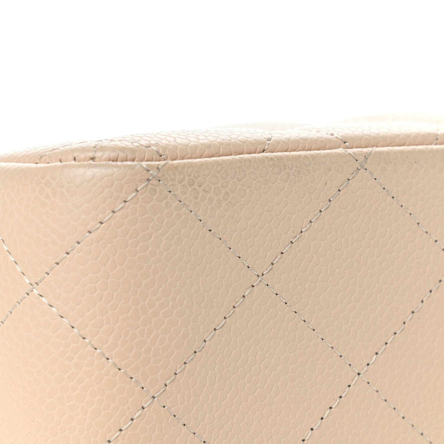 Chanel Caviar Quilted Jumbo Double Flap Beige 13 of 15