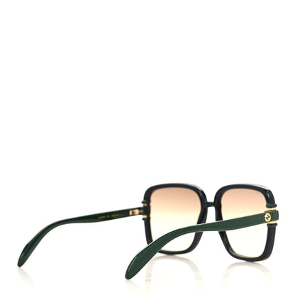 Gucci Acetate Interlocking G Square Sunglasses GG1066S Black Green 4 of 7
