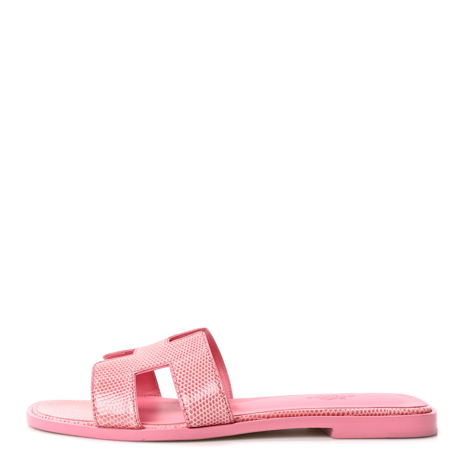 Hermes Lizard Oran Sandals 38 Pavot 1 of 10