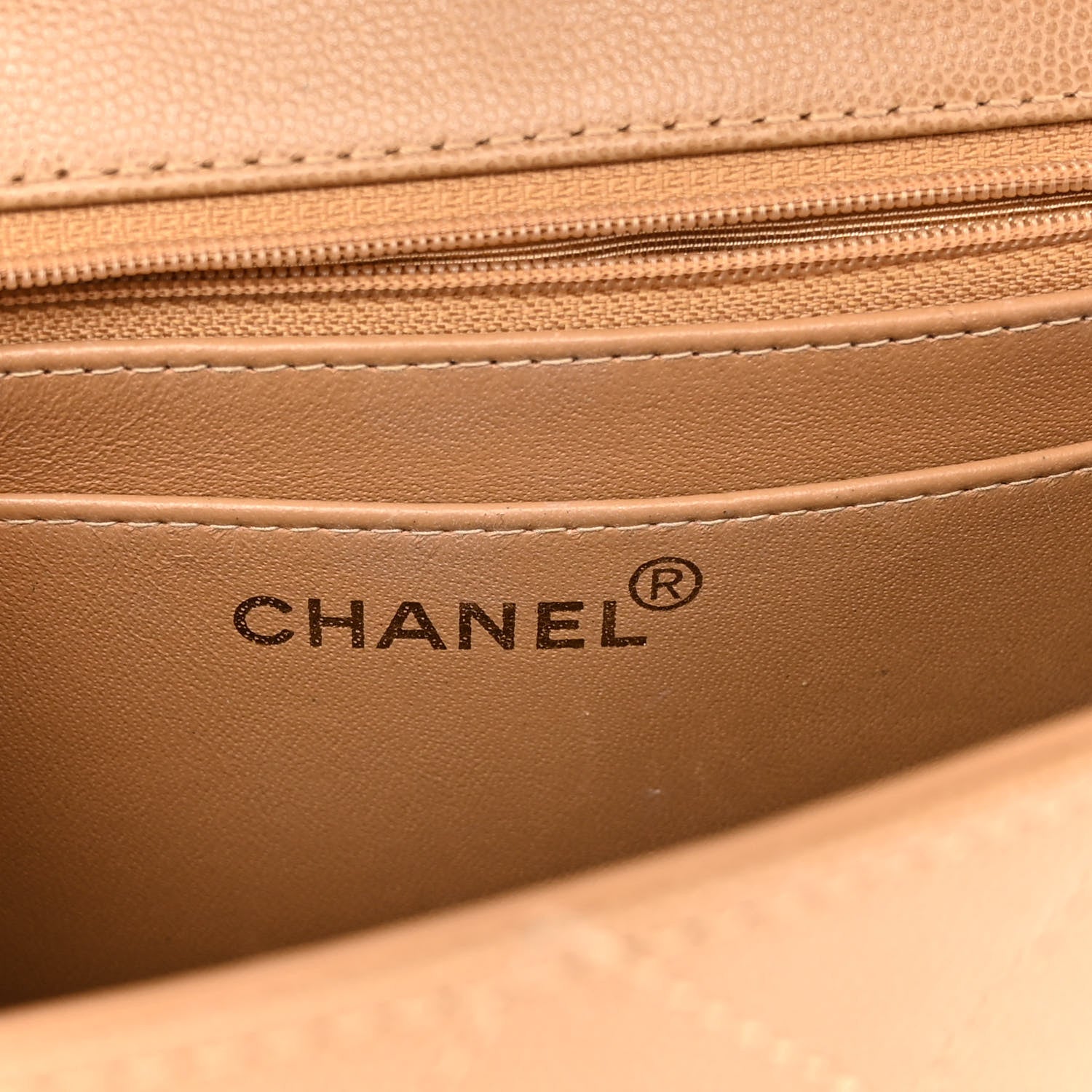 Chanel Caviar Stitched Shoulder Flap Bag Beige 5 of 8