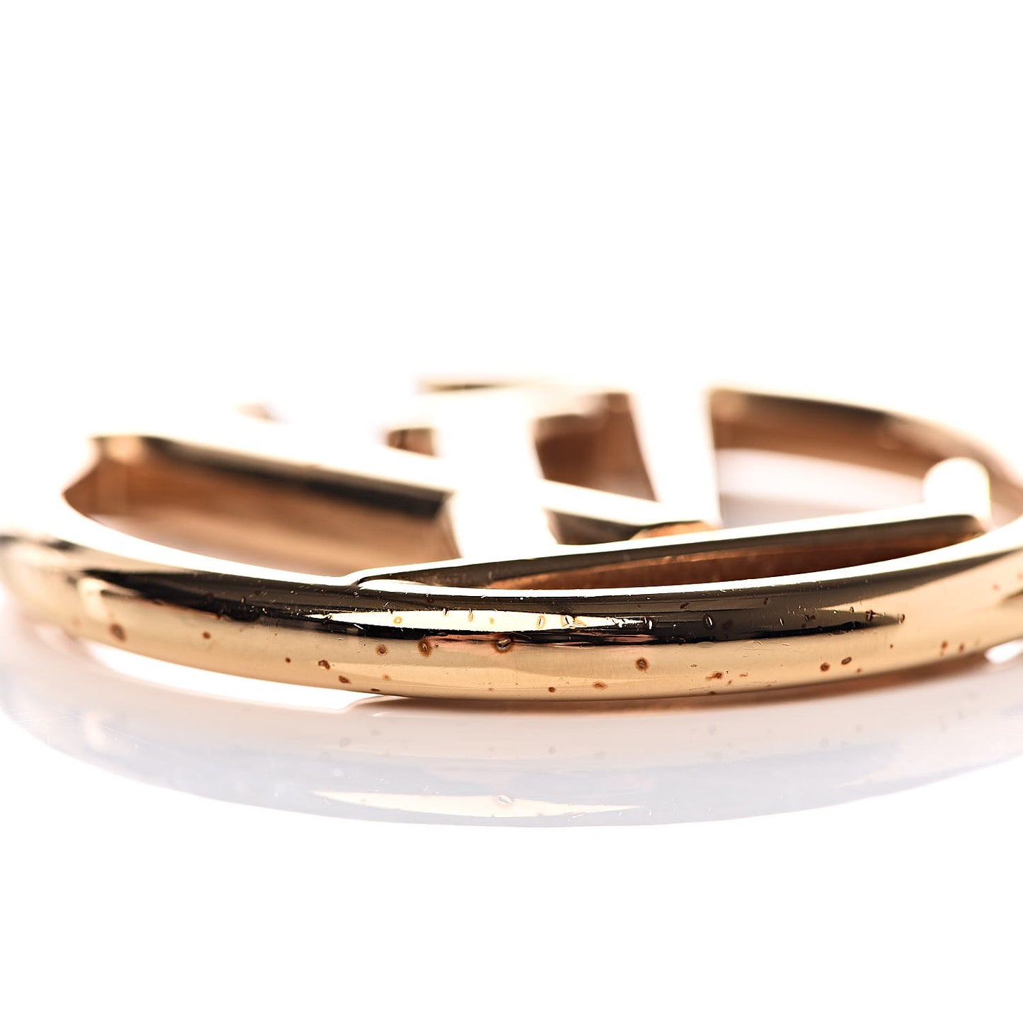 Metal Louise Hoop Earrings Gold