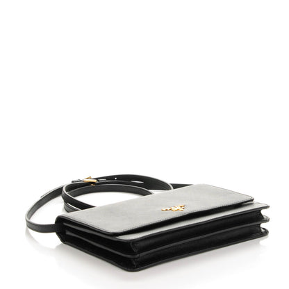 Prada Saffiano Metal Flap Wallet Nero Black 4 of 8
