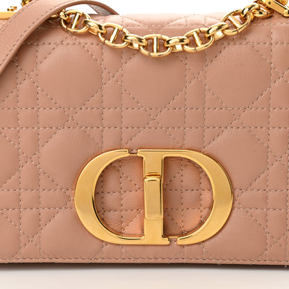 Christian Dior Calfskin Cannage Small Caro Bag Rose De Vents 8 of 10