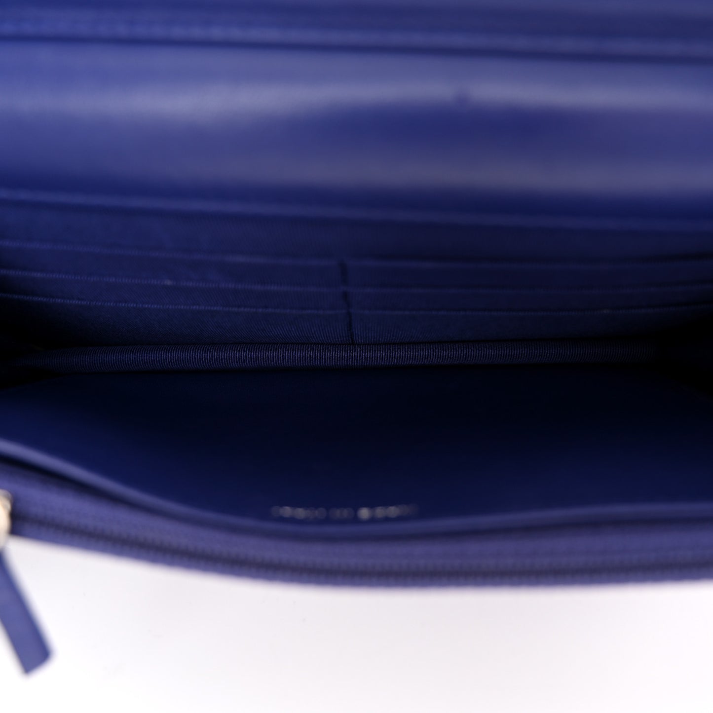Lambskin Quilted Wallet On Chain WOC Blue Blue