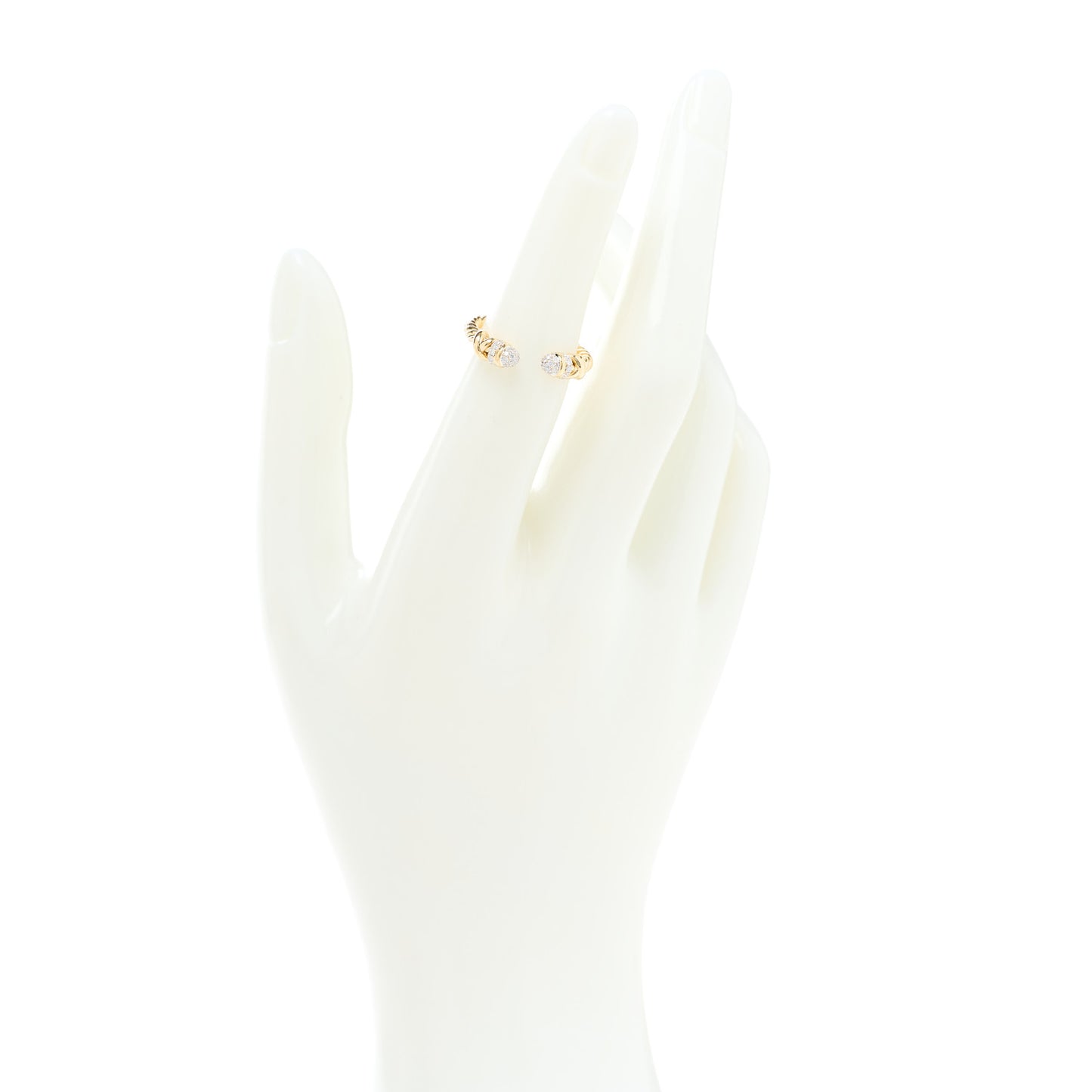18K Yellow Diamond Petite Helena Open Ring 49 4.75
