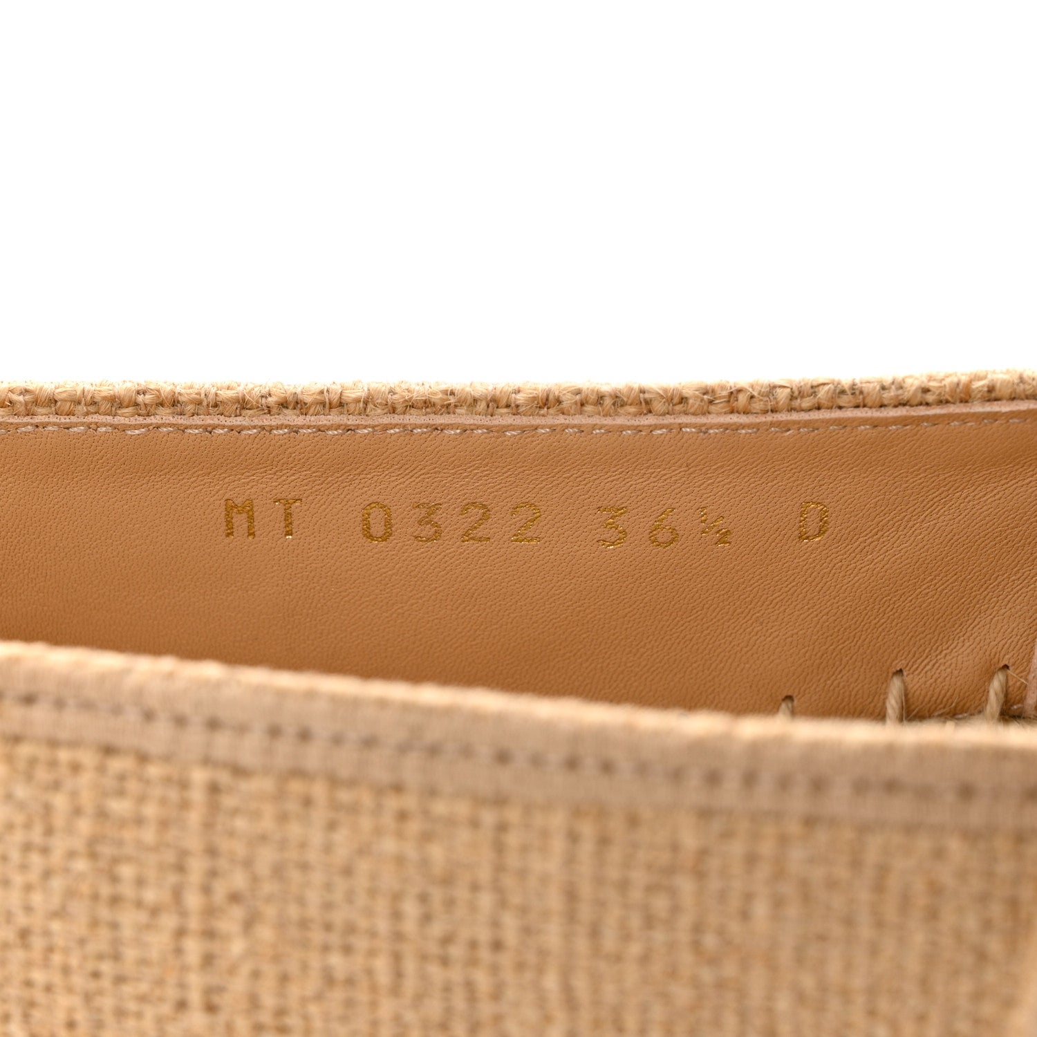 Christian Dior Canvas Embroidered Granville Union Motif Espadrille 36.5 Beige 6 of 8