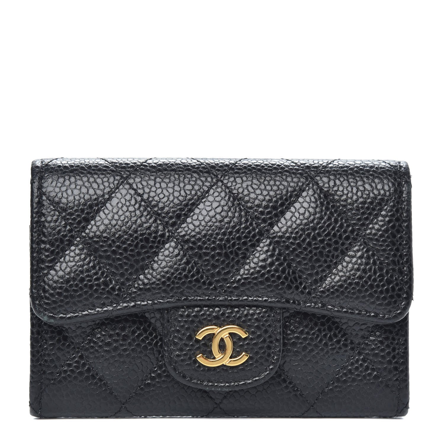 Chanel Caviar Quilted Flap Card Holder Black 1 of 8