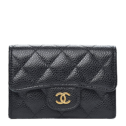 Chanel Caviar Quilted Flap Card Holder Black 1 of 8