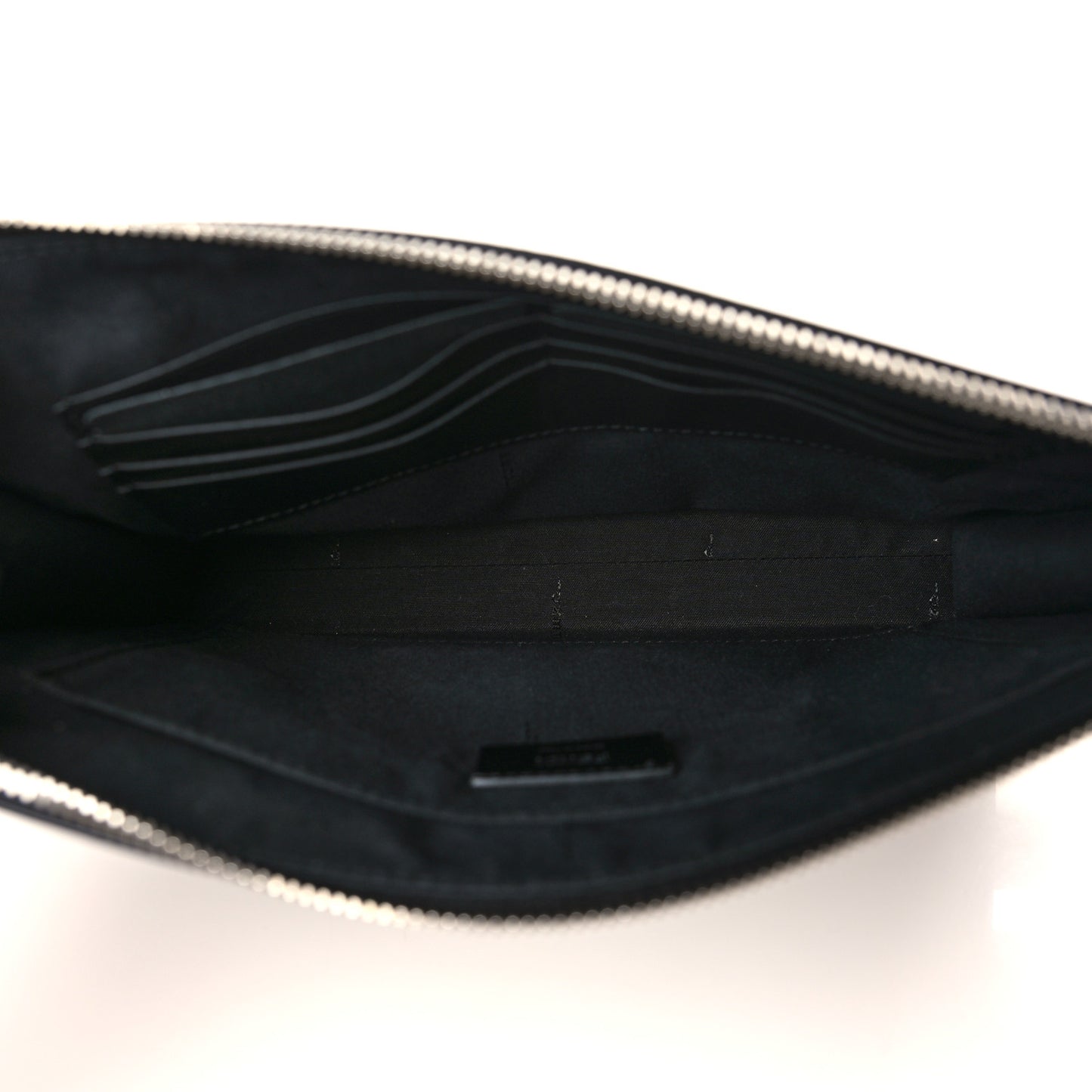 Glazed Fabric Vitello Liberty FF 1974 Diagonal Pouch Tobacco Moresco Black