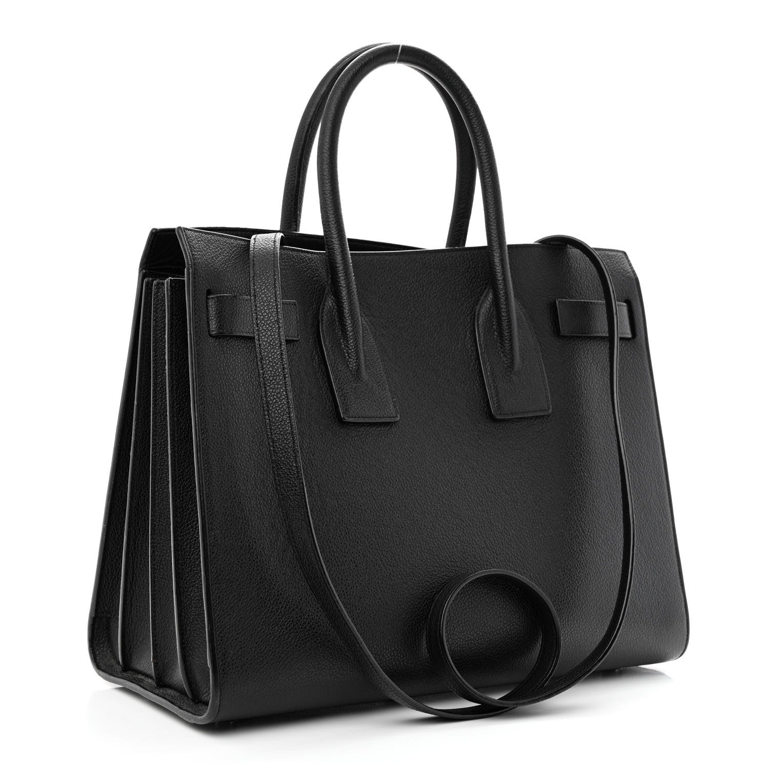 Saint Laurent Grained Calfskin Small Sac De Jour Black 3 of 12