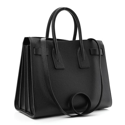 Saint Laurent Grained Calfskin Small Sac De Jour Black 3 of 12