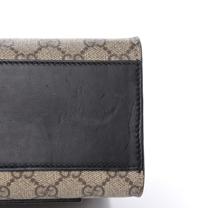 Gucci GG Supreme Monogram Calfskin Medium Padlock Shoulder Bag Beige Black Cuir 12 of 16