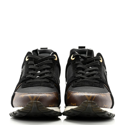 Louis Vuitton Suede Monogram Run Away Sneakers 37 Black 2 of 8