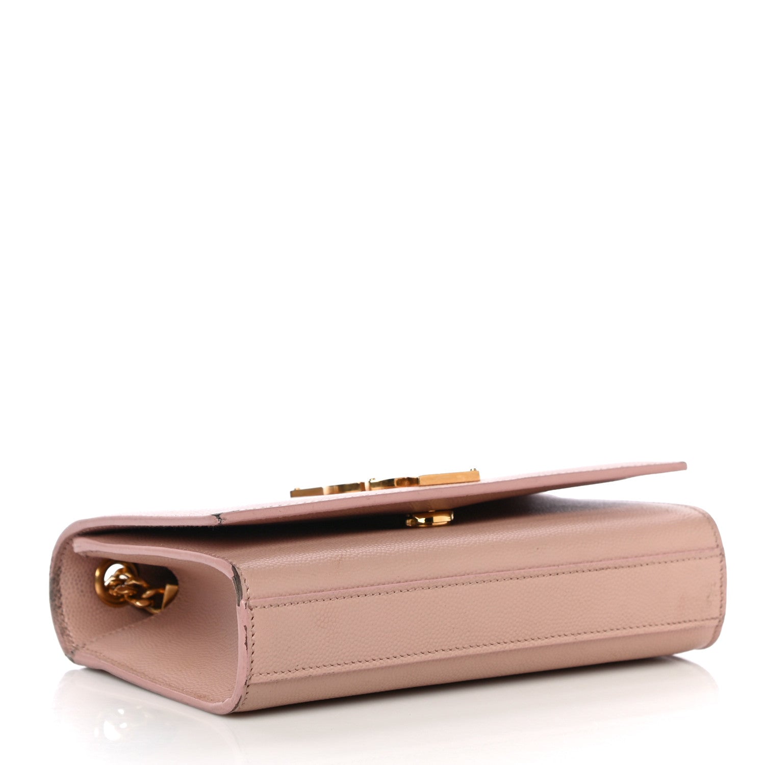 Saint Laurent Grain De Poudre Small Monogram Kate Satchel Pale Blush 4 of 16