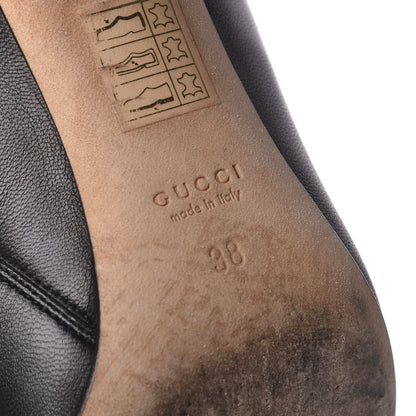 Gucci Calfskin Interlocking G Knee High Boots 38 Black 6 of 10