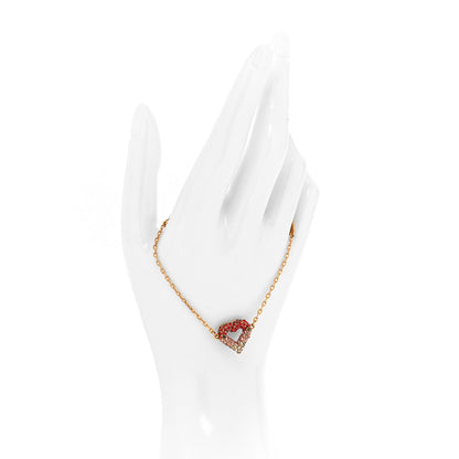 Louis Vuitton Swarovski LV and V Heart Strass Bracelet Rose Gold 2 of 9