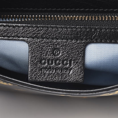 Gucci Calfskin Diagonal GG Medium Thiara Double Envelope Shoulder Bag Black White 8 of 12