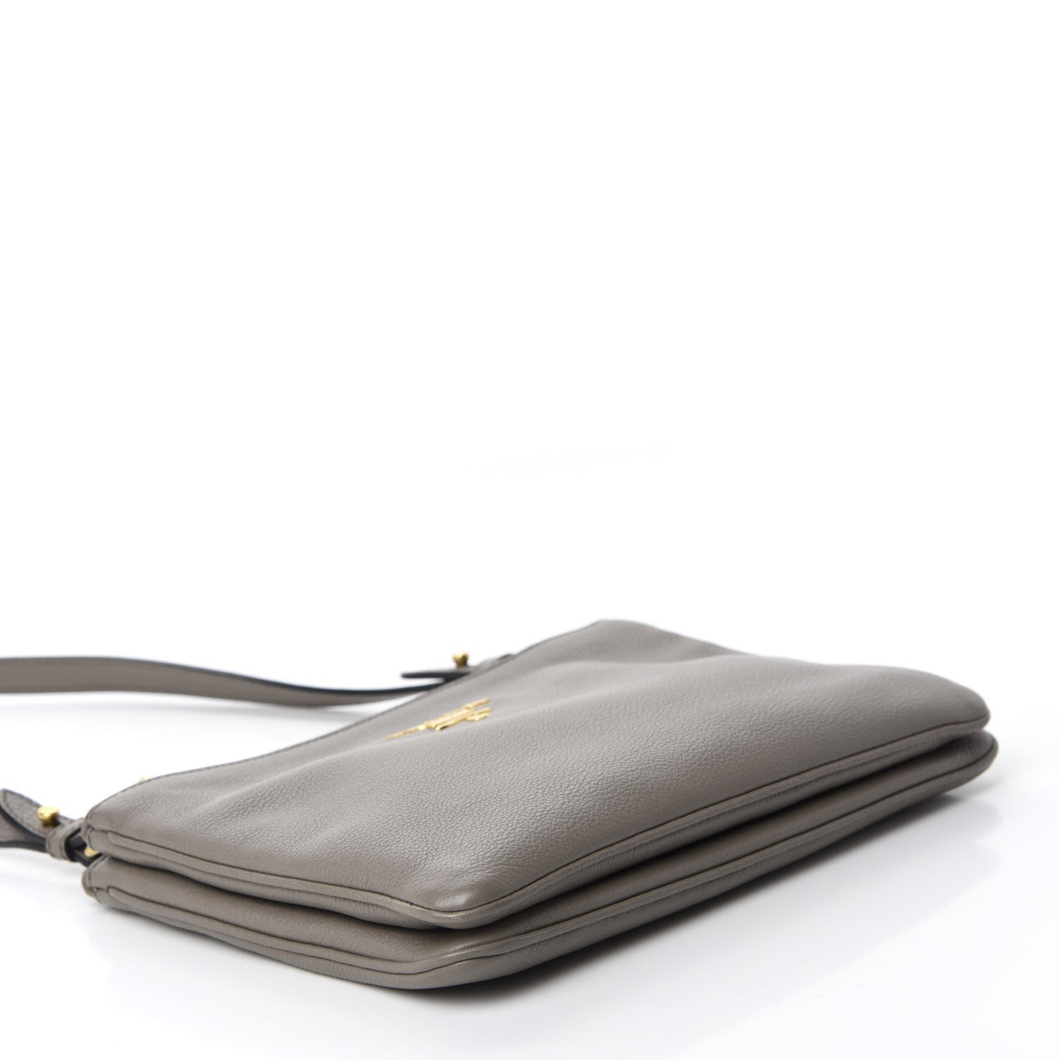 Prada Vitello Phenix Double Zip Crossbody Bag Argilla 4 of 11