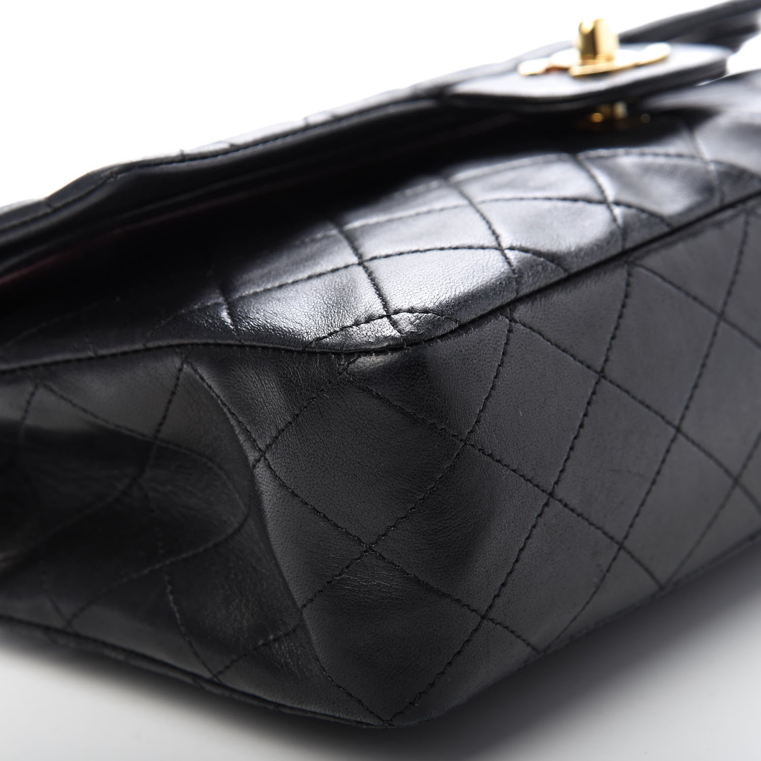 Chanel Lambskin Quilted Medium Double Flap Black 6 of 9