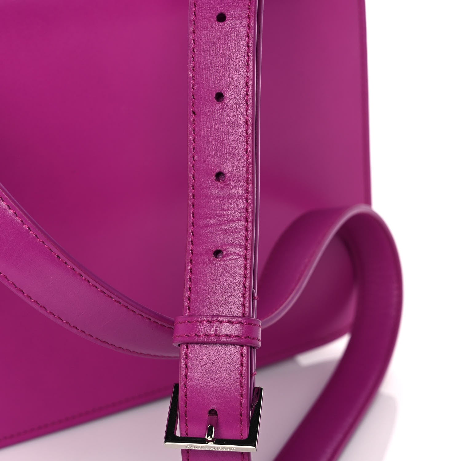 Saint Laurent Smooth Calfskin Le Carre Shoulder Bag Purple 12 of 12