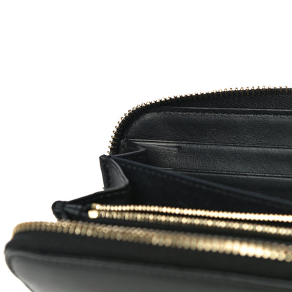Fendi Vitello Liberty Century Lucido By The Way Zip Around Wallet Black 10 of 12