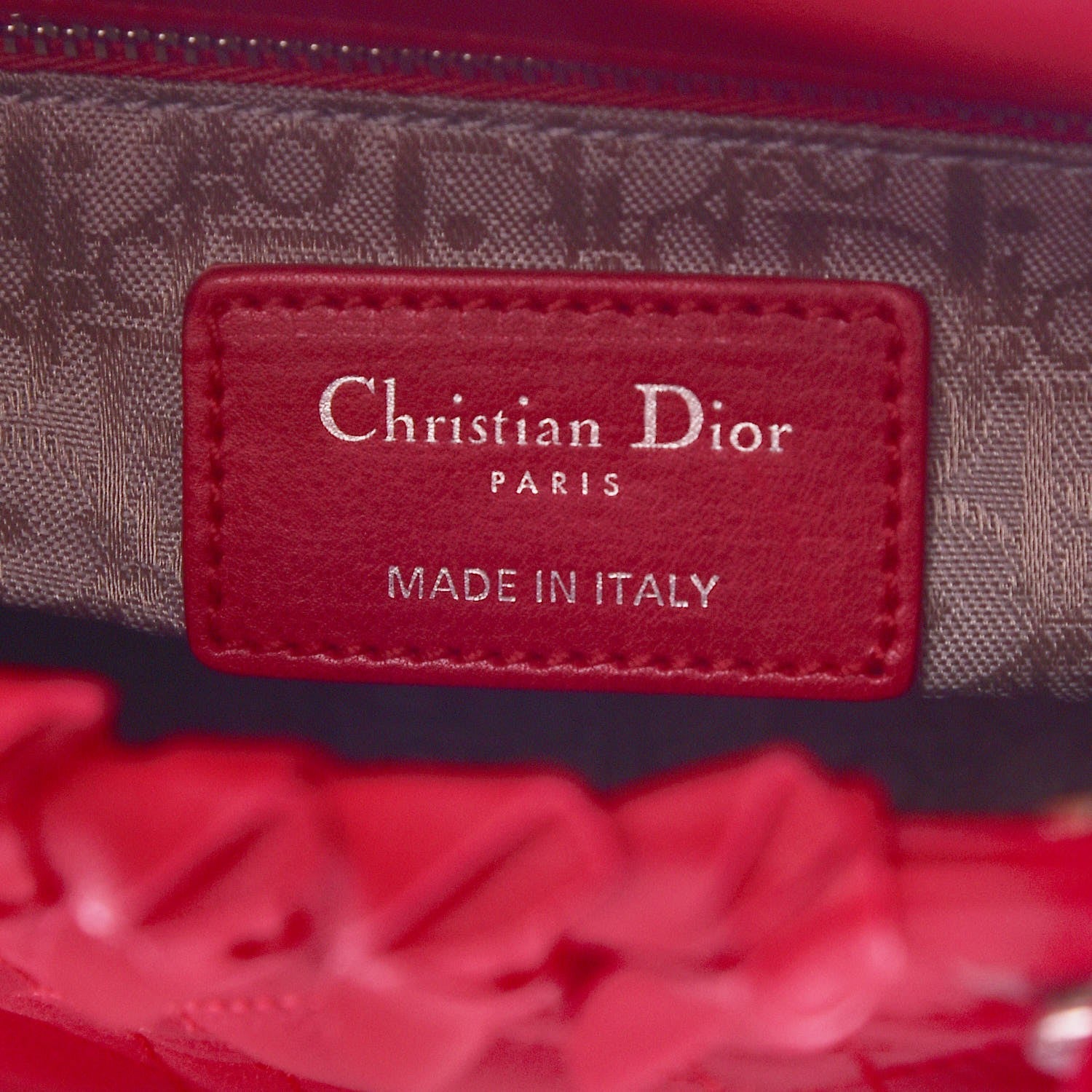 Christian Dior Lambskin Cannage Bow Mini Lady Dior Fuchsia 6 of 6