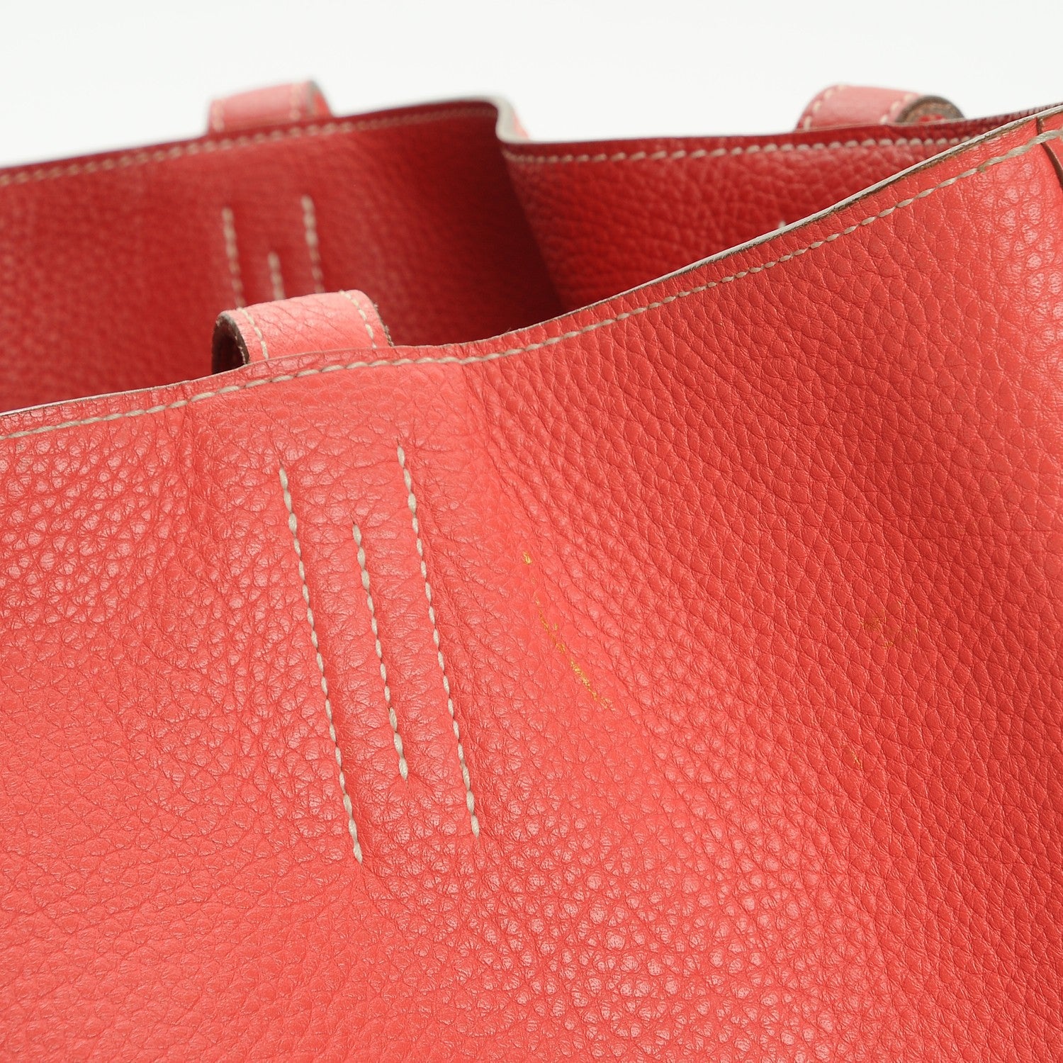 Hermes Taurillon Clemence Double Sens 36 Reversible Tote Peony Sanguine 11 of 17