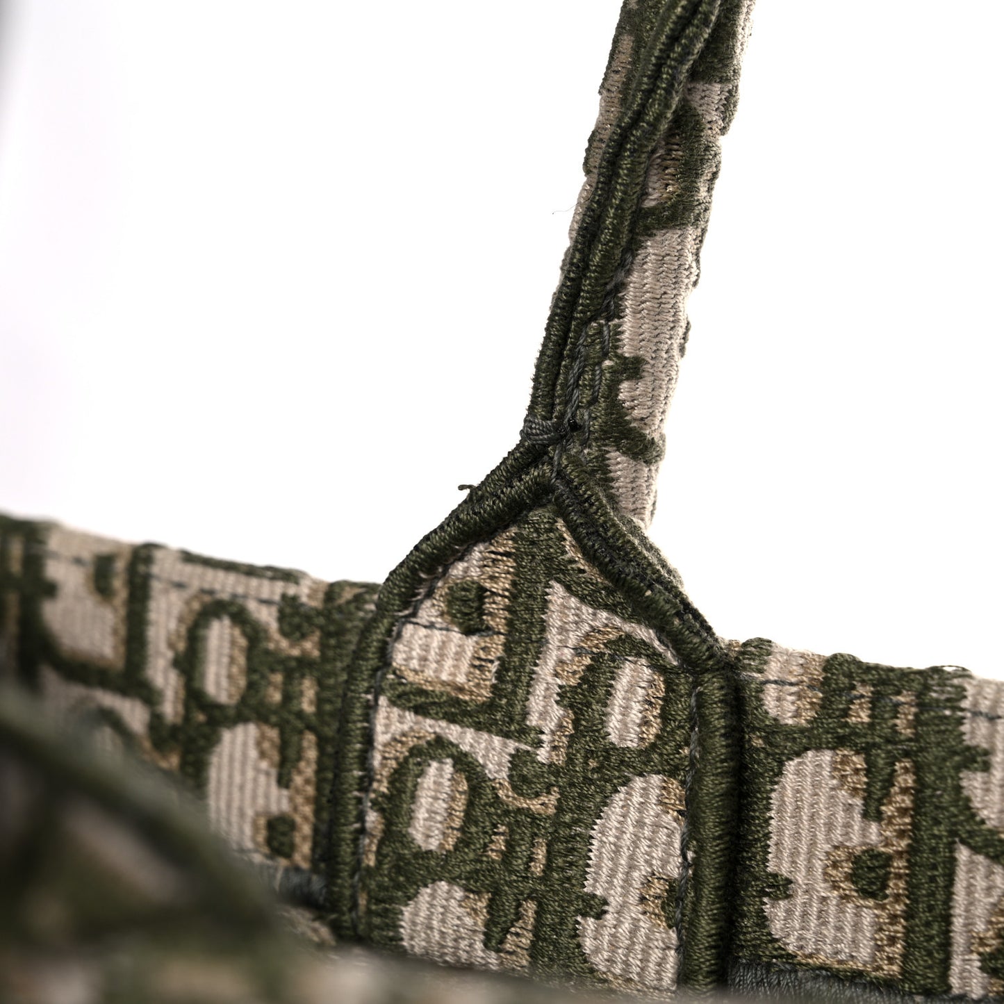 Oblique Large Book Tote Vert Multicolor