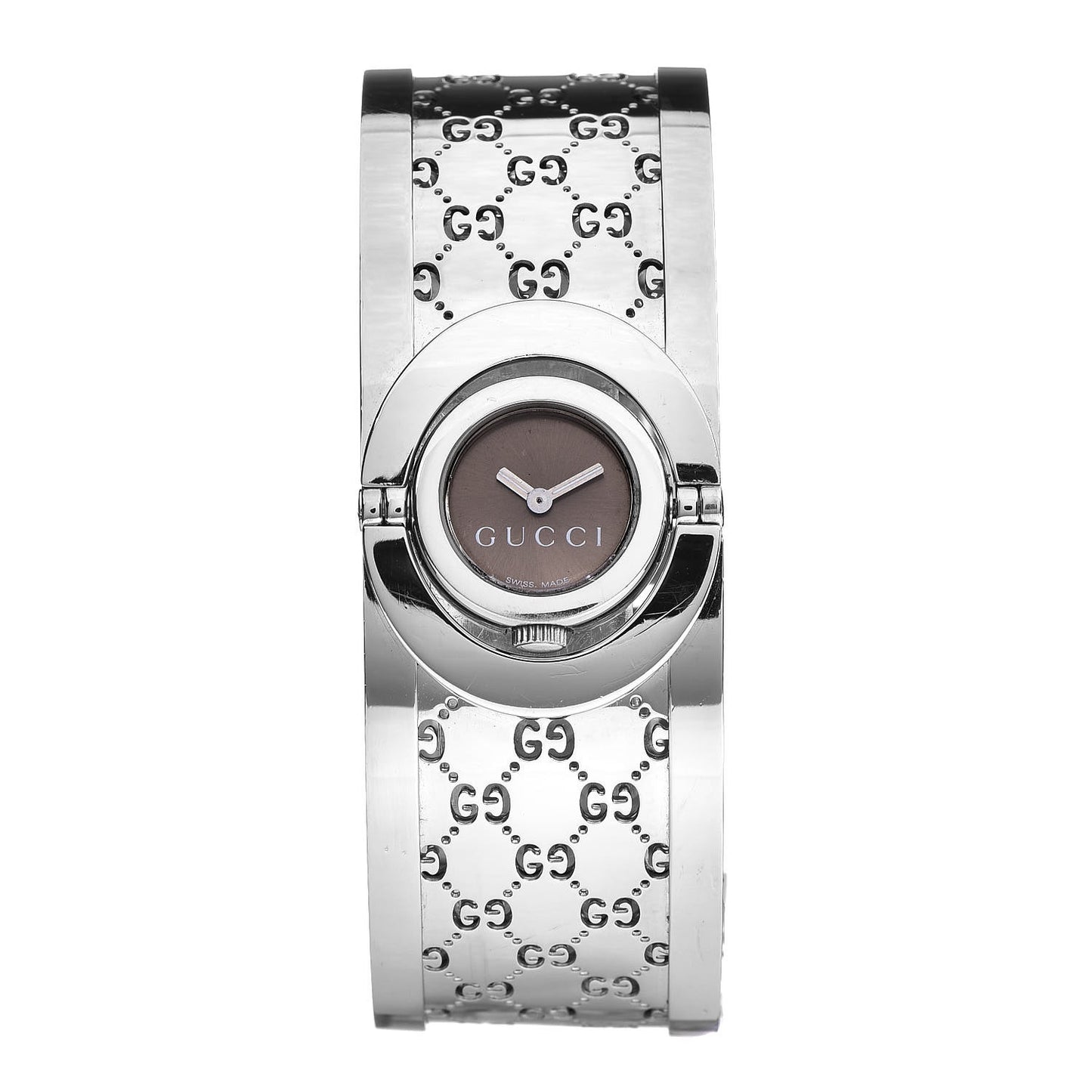 Stainless Steel 23mm Twirl Quartz Watch Brown