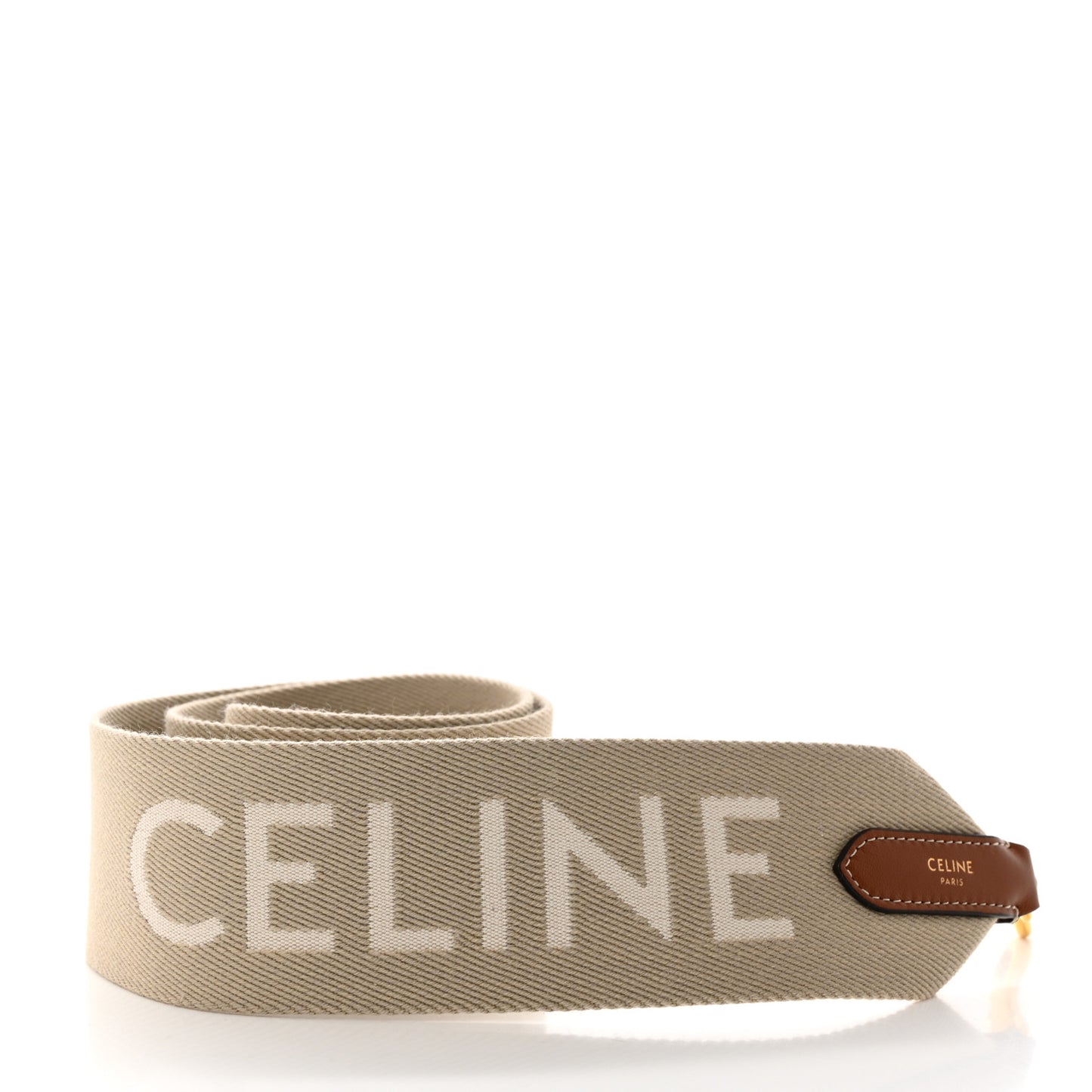 Jacquard Wool Logo Short Strap Beige White