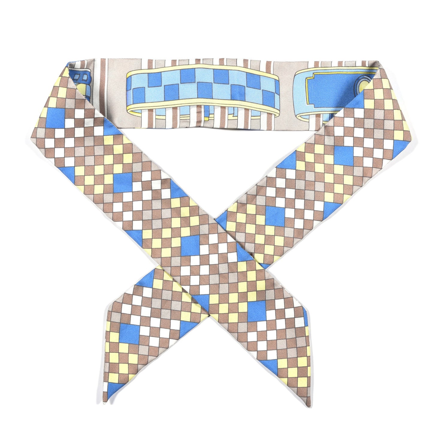 Silk Colliers De Chiens Remix Twilly Mastic Bleu Jaune