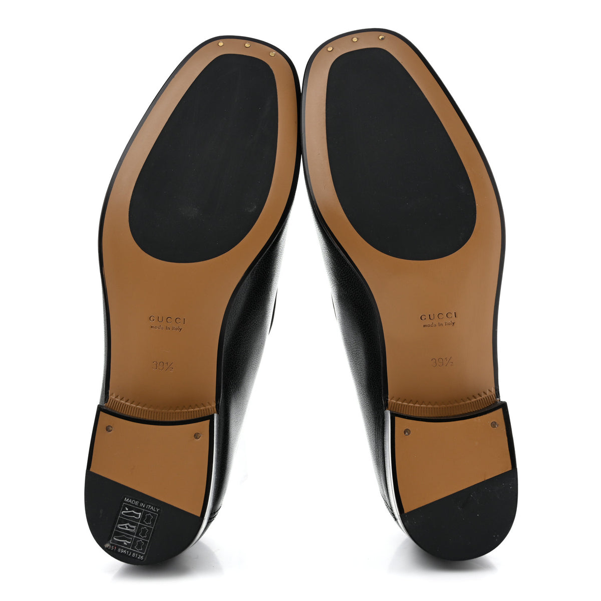 Gucci Goatskin Womens Horsebit Mid-Heel Loafers 39.5 Black 6 of 11