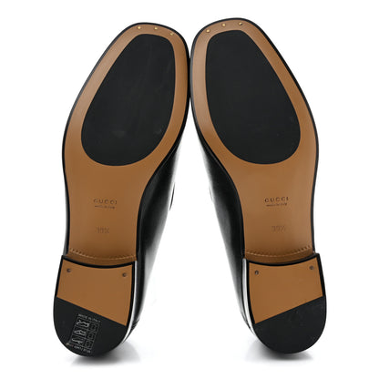 Gucci Goatskin Womens Horsebit Mid-Heel Loafers 39.5 Black 6 of 11