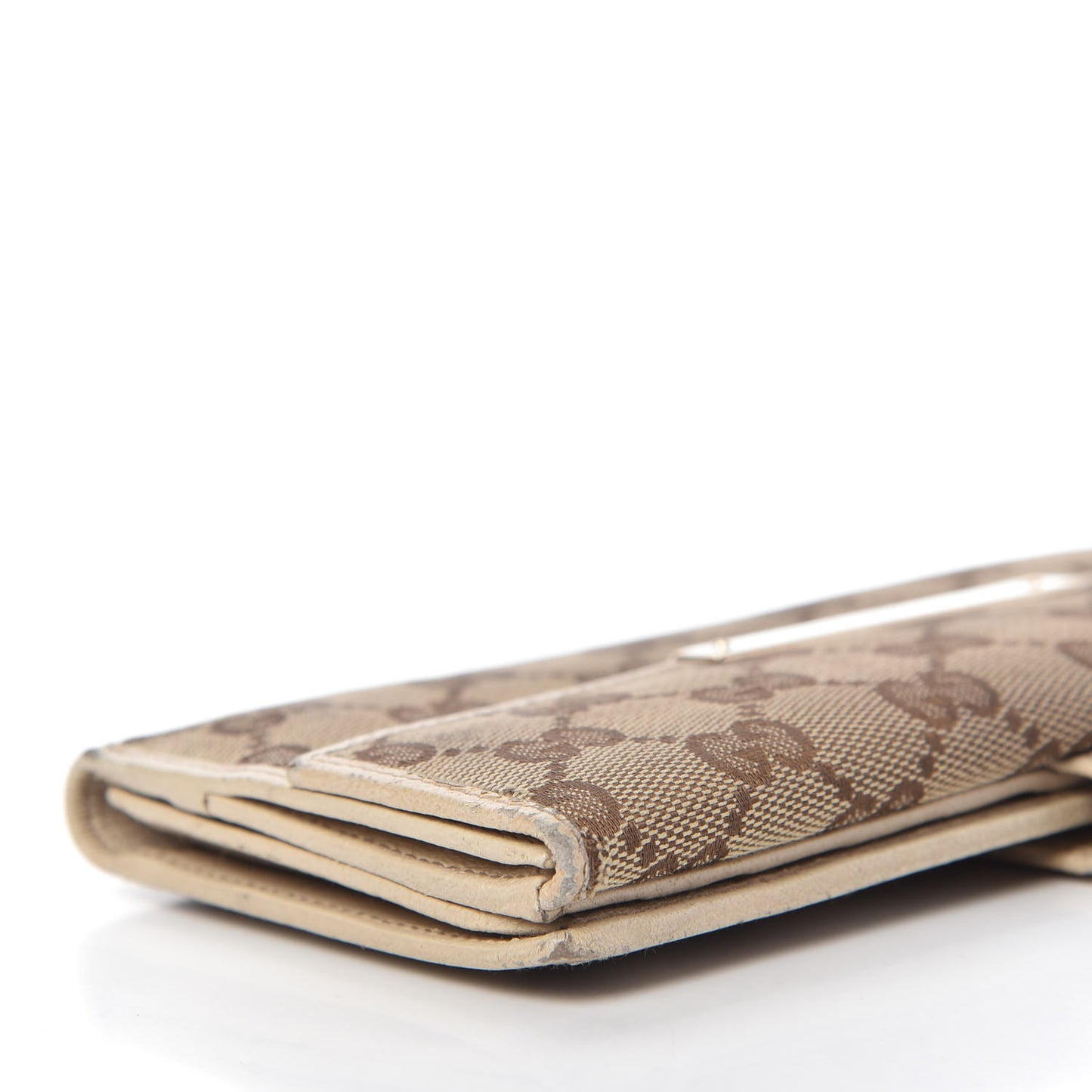 Monogram Metal Bar Continental Flap Wallet Off White
