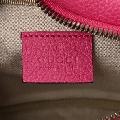 Gucci Grained Calfskin Small Logo Belt Bag Box Pink Green 6 of 10
