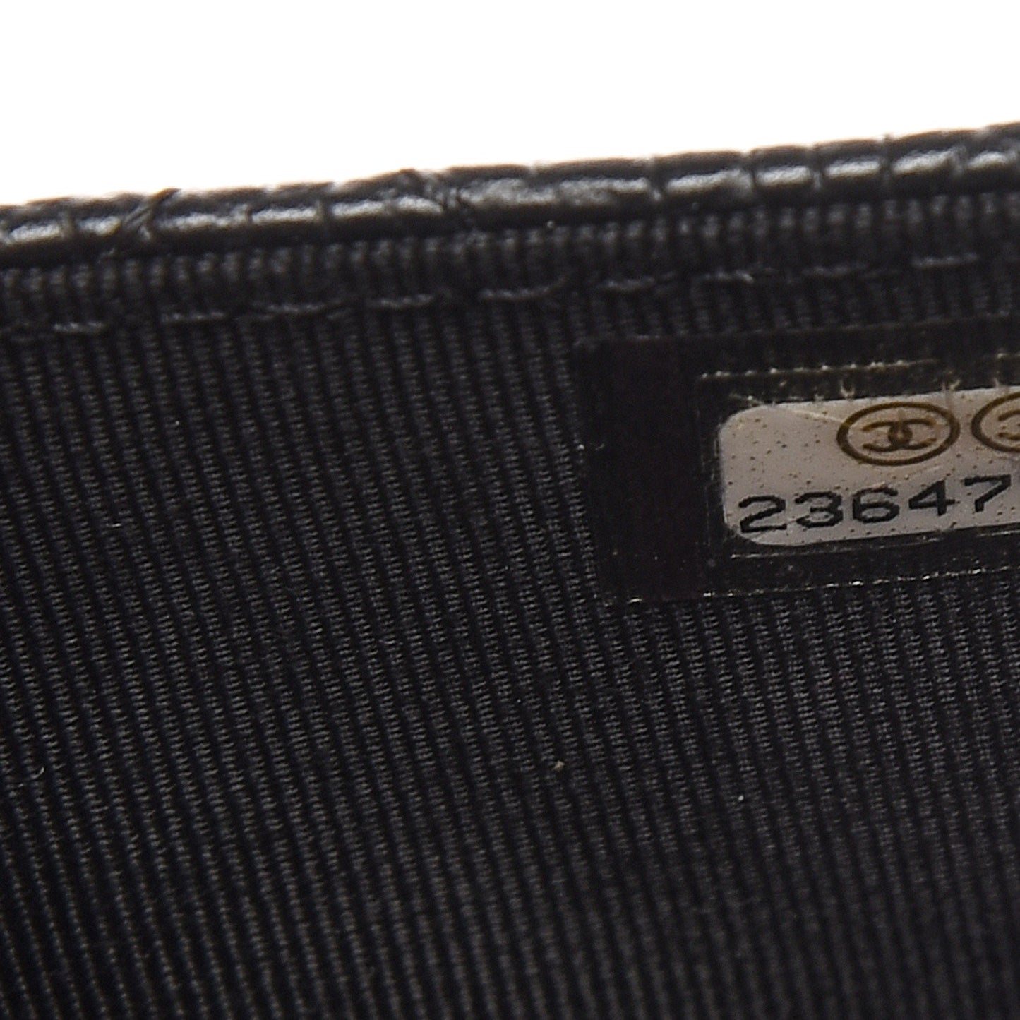 Caviar Quilted Flap Card Holder Black