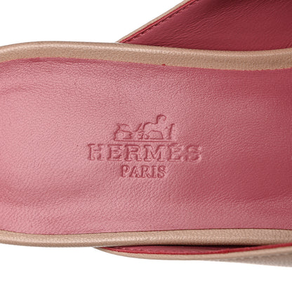 Hermes Goatskin Oz Mules 38 Beige Nude 7 of 10