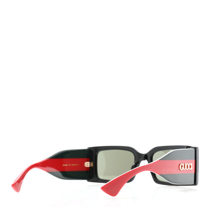 Gucci Acetate Web Frame Rectangle Sunglasses GG1860S Black Multicolor 4 of 7
