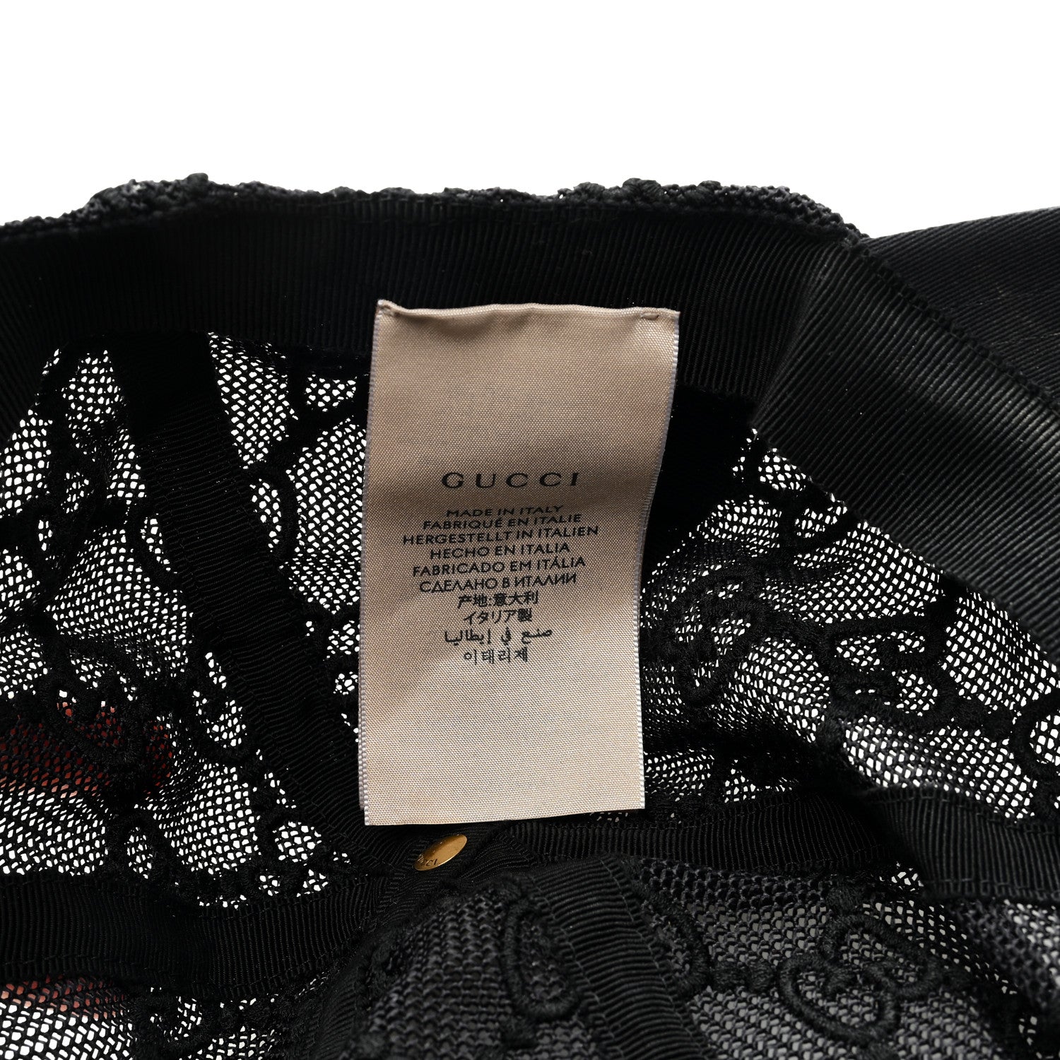 Gucci GG Mesh Baseball L Hat Black 7 of 8
