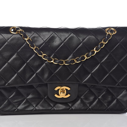 Chanel Lambskin Quilted Medium Double Flap Black 9 of 11