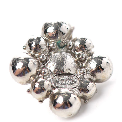 Chanel Crystal CC Earrings Silver 4 of 4