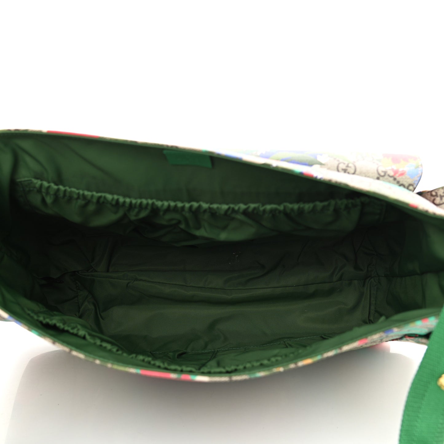 GG Supreme Monogram Jungle Diaper Bag Green