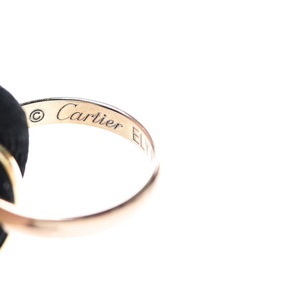 Cartier 18K Pink Yellow White Gold Trinity Adjustable Cord Bracelet Black 3 of 5