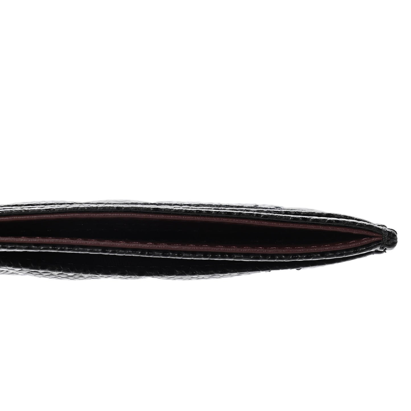 Caviar Quilted Card Holder Black